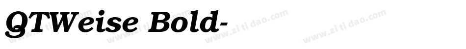 QTWeise Bold字体转换